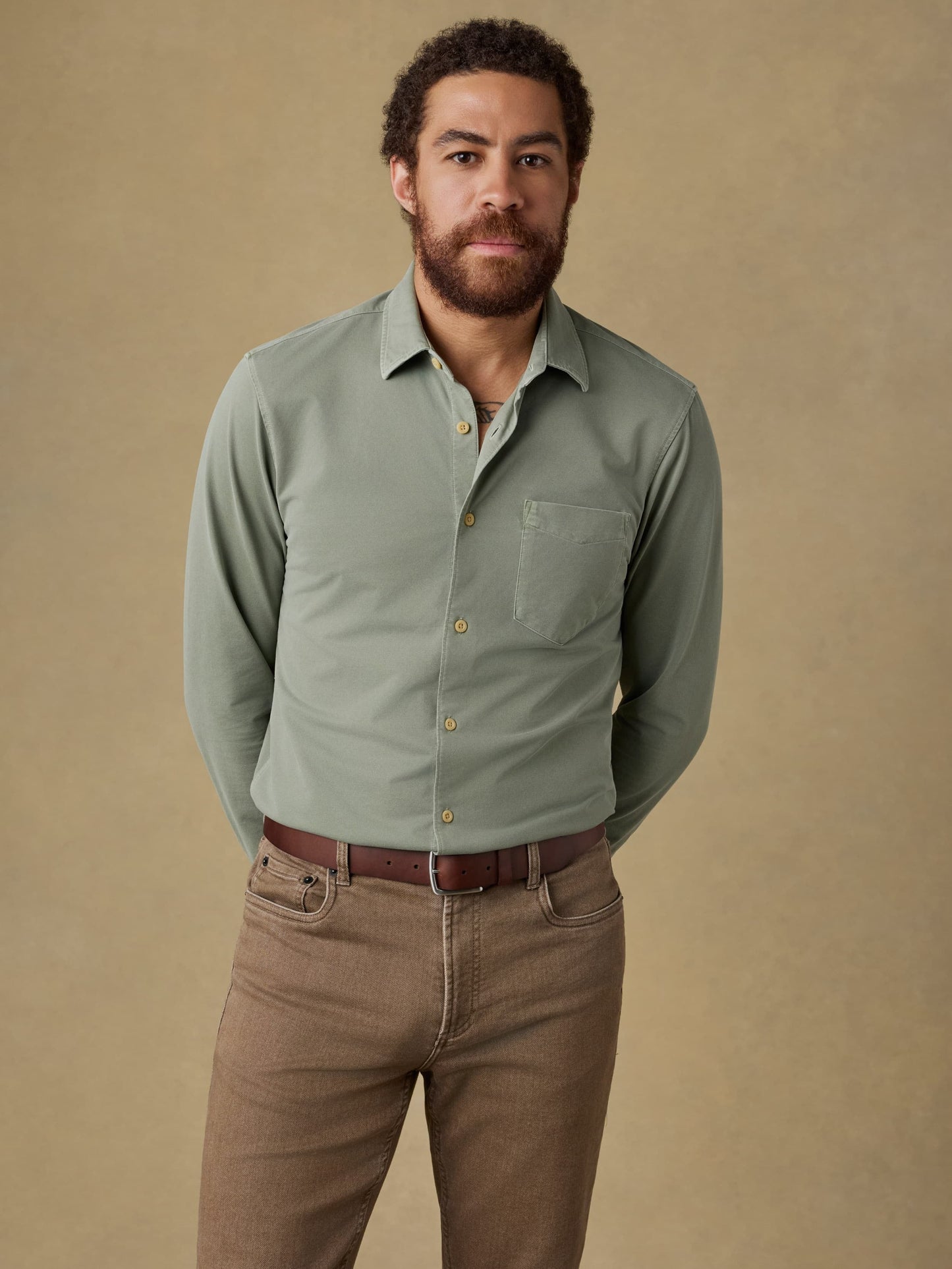Costa Pique Shirt - Terrain Olive