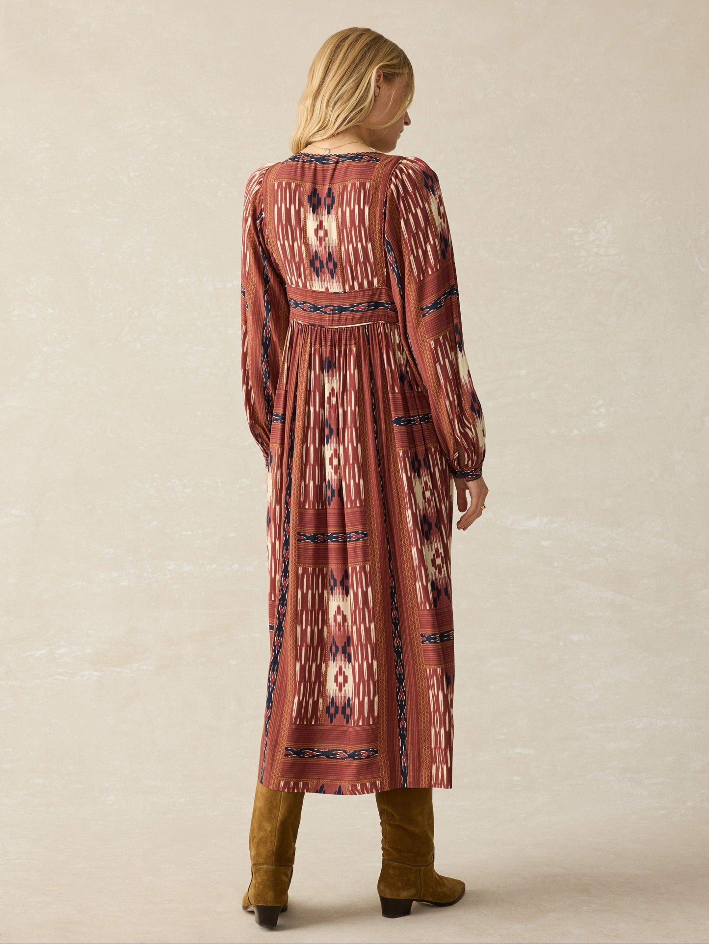 Stevie Dress - Issa Patchwork Ikat