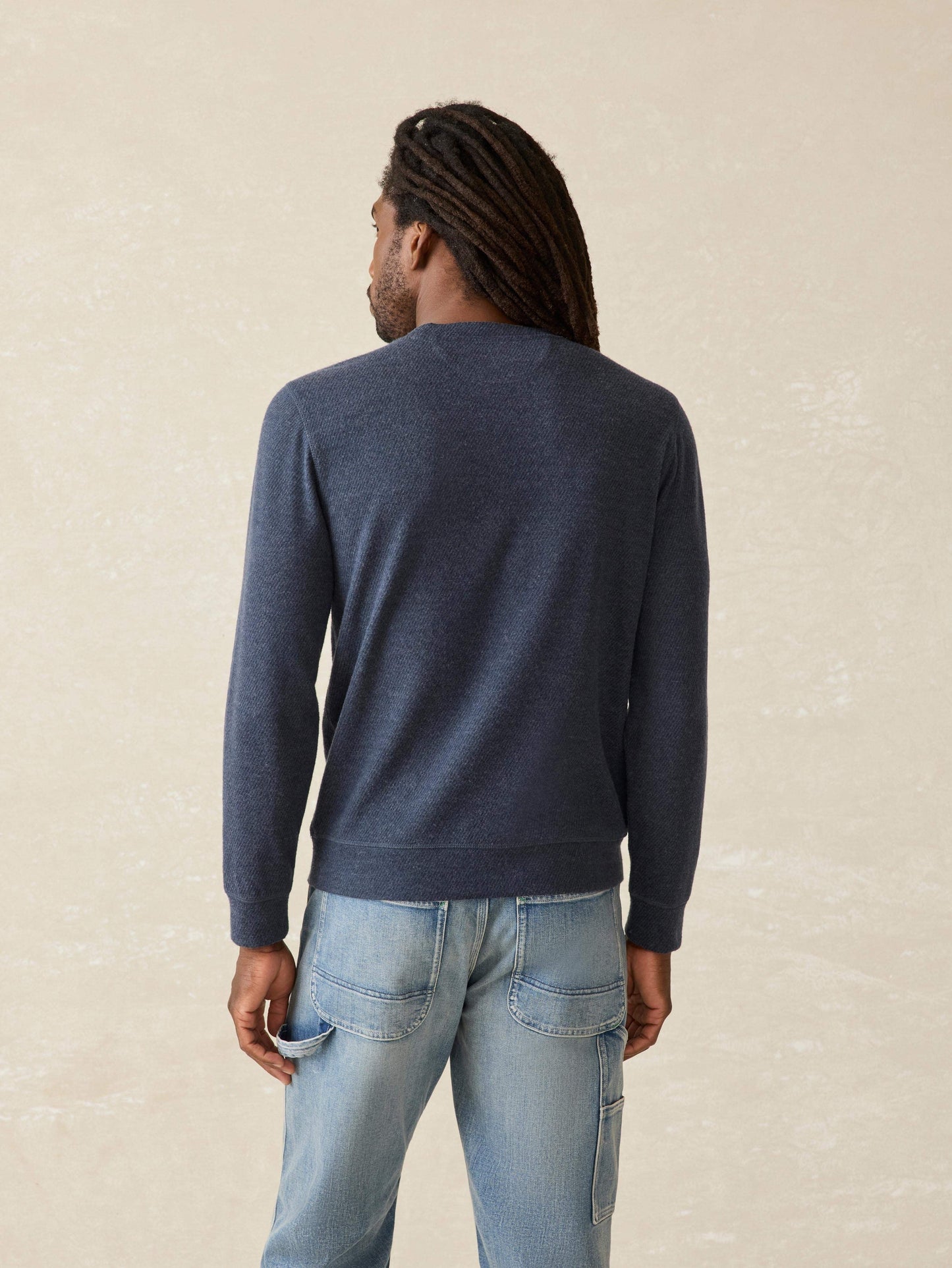 LegendTM Surf Stripe Sweater Crew - Brighton Navy Surf Stripe