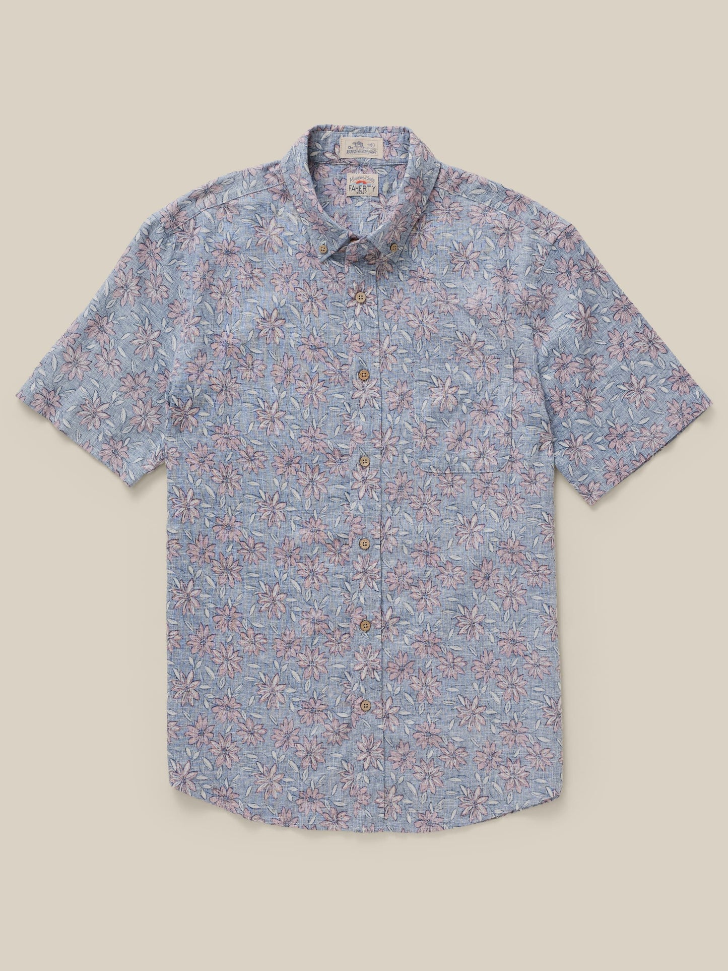 Short-Sleeve Breeze Shirt - Antique Berry Floral