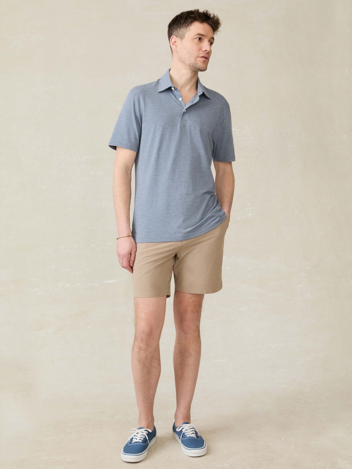 Short-Sleeve MovementTM Polo - Azure Beach Stripe