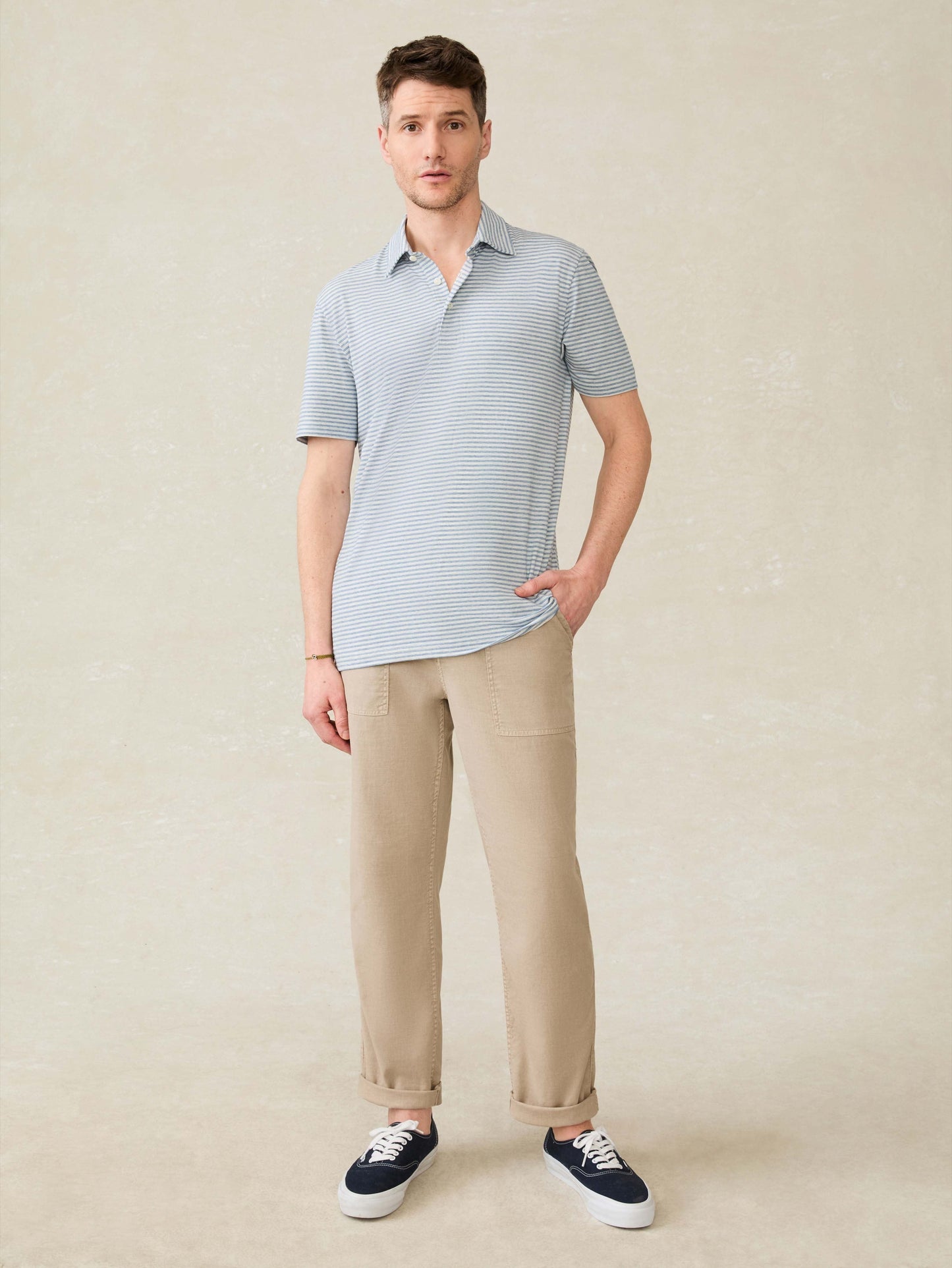 Short-Sleeve MovementTM Polo - Long Valley Stripe