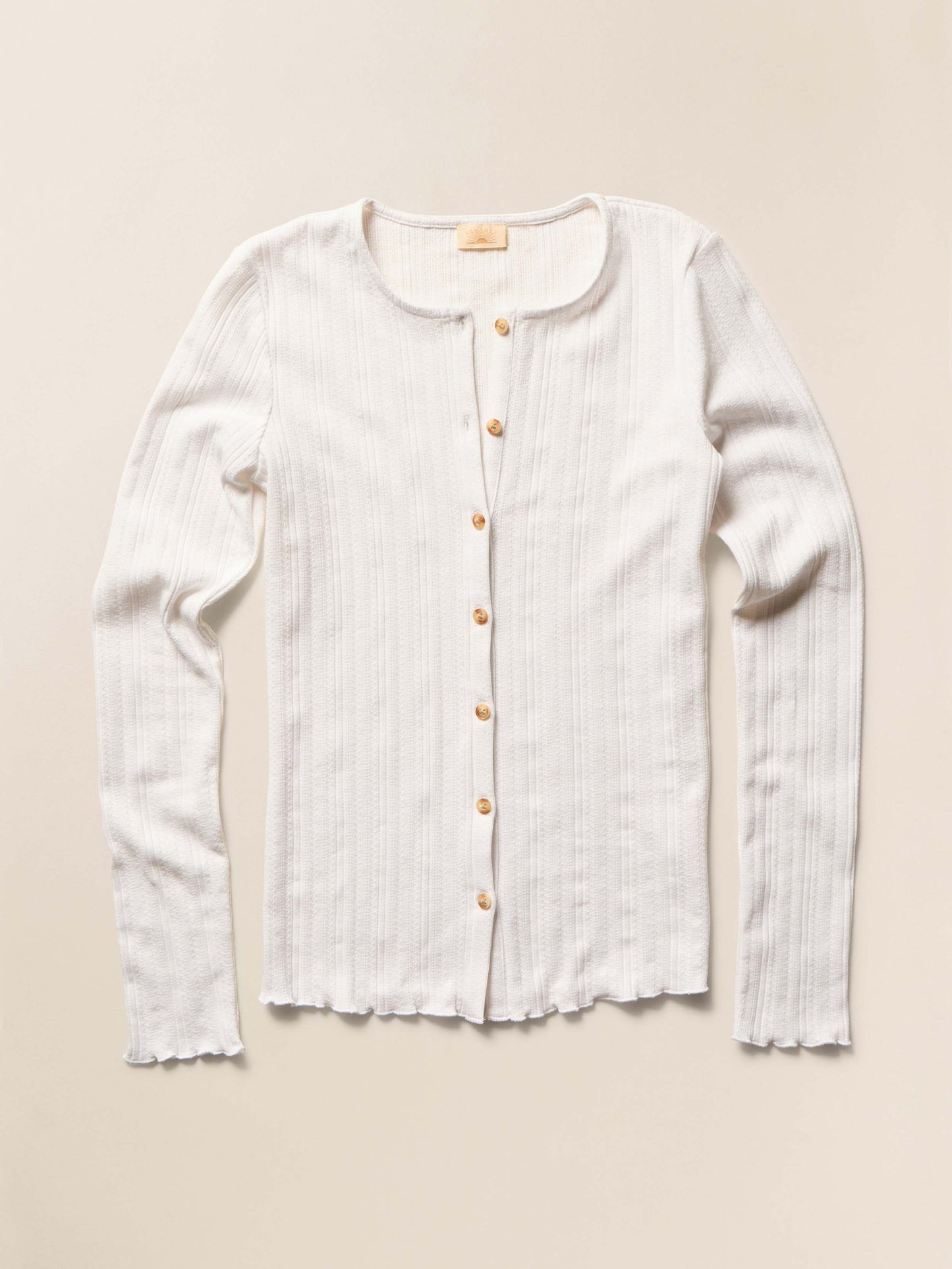 Paradise Pointelle Cardigan - White