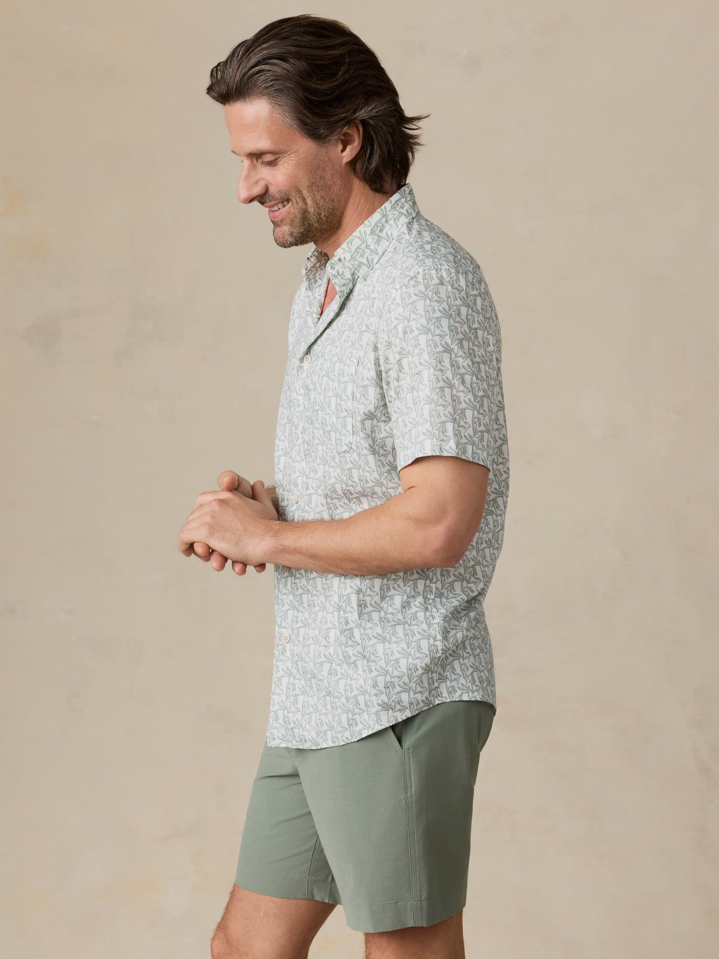 Short-Sleeve MovementTM Monterey Shirt - Aspen Green Leaf
