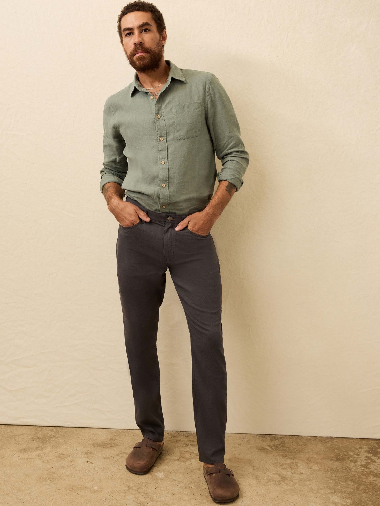 MovementTM Linen 5-Pocket Pant - Washed Black