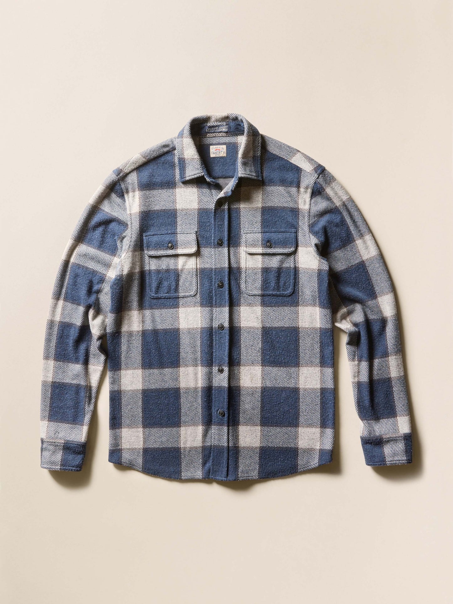 LegendTM Sweater Shirt - Navy Cloud Plaid