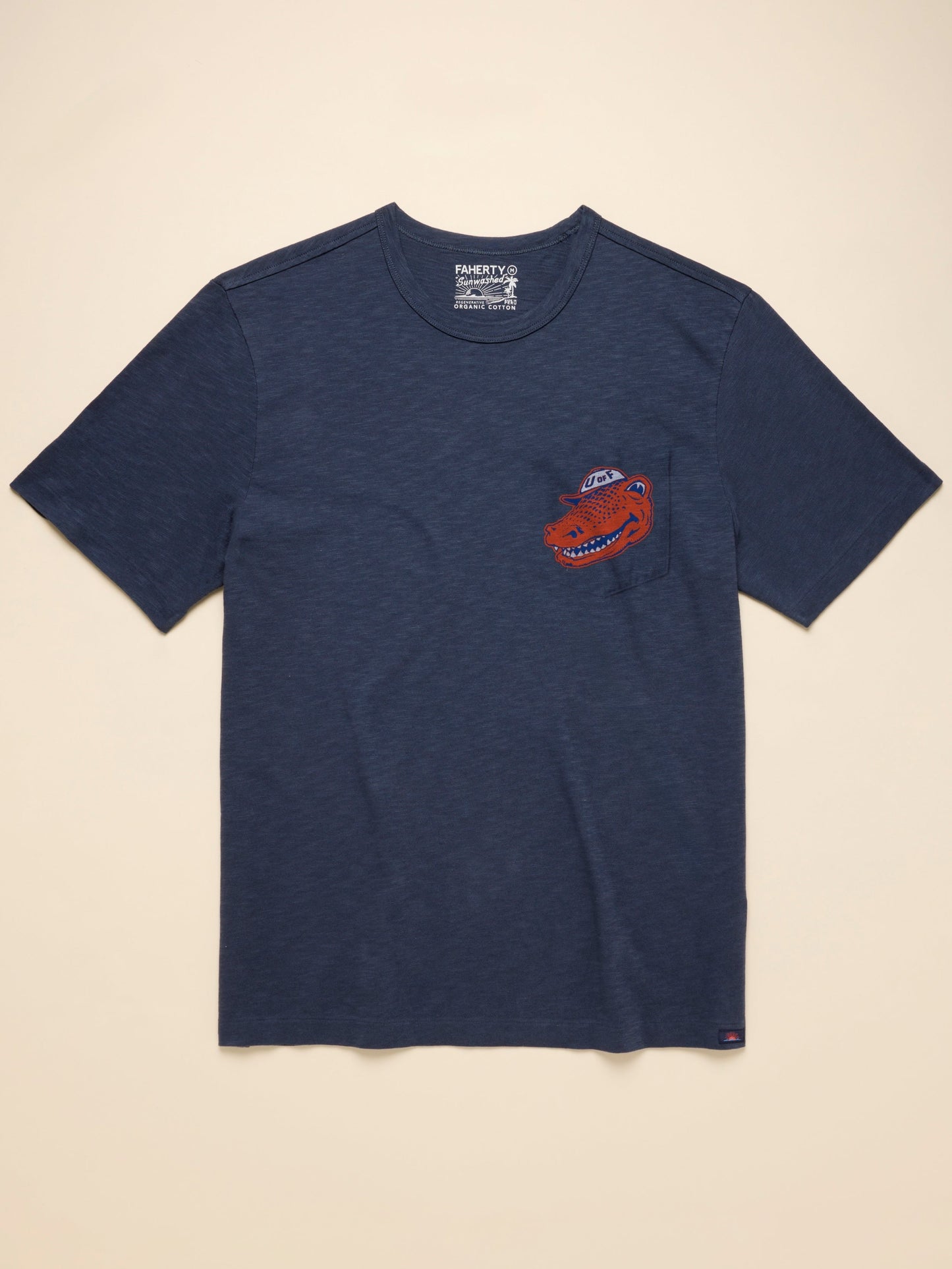 University of Florida Sunwashed Pocket Tee - Dune Navy