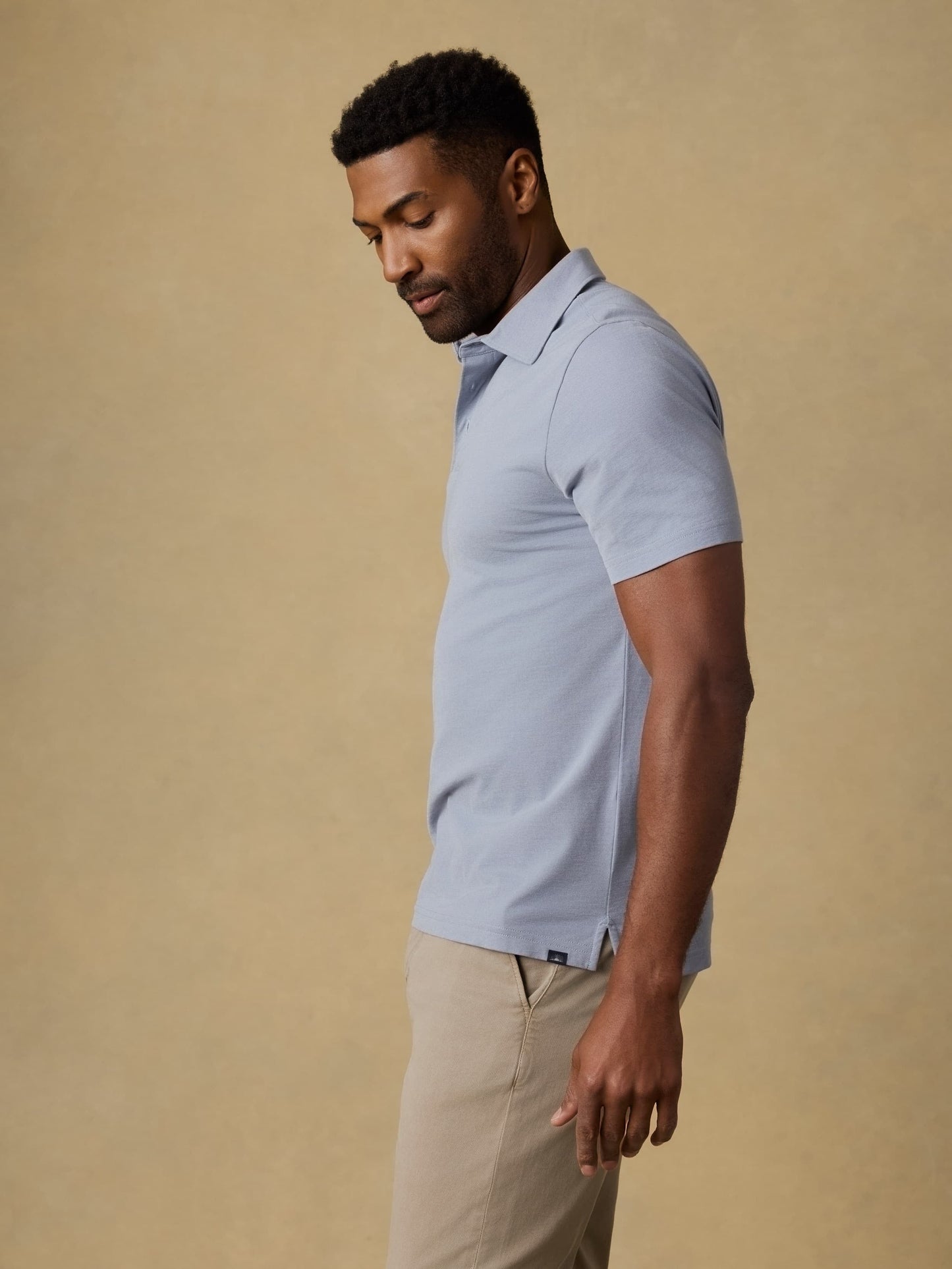 Short-Sleeve MovementTM Pique Polo - Flint White Melange