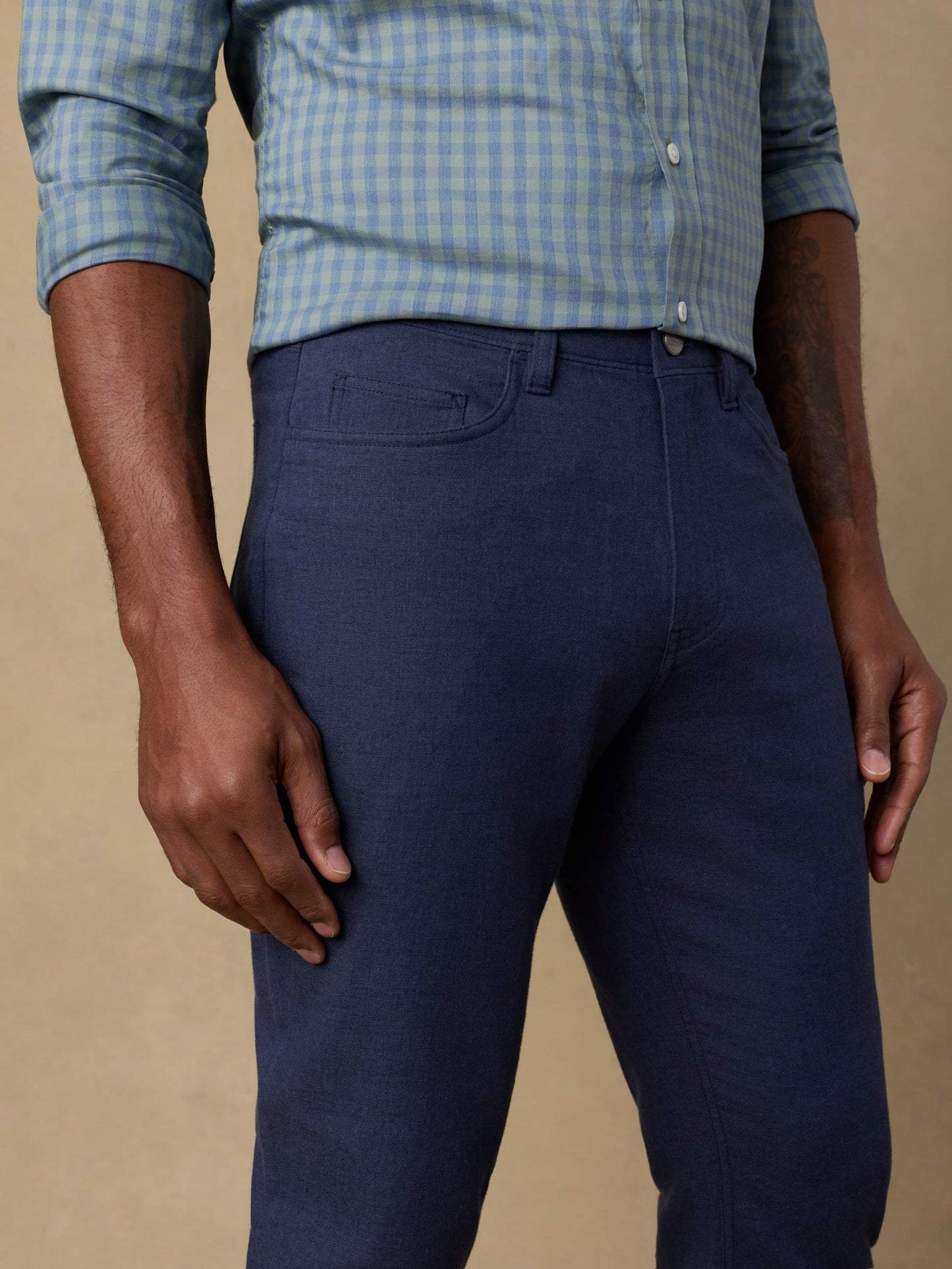 MovementTM Linen 5-Pocket Pant - Deep Sea Navy