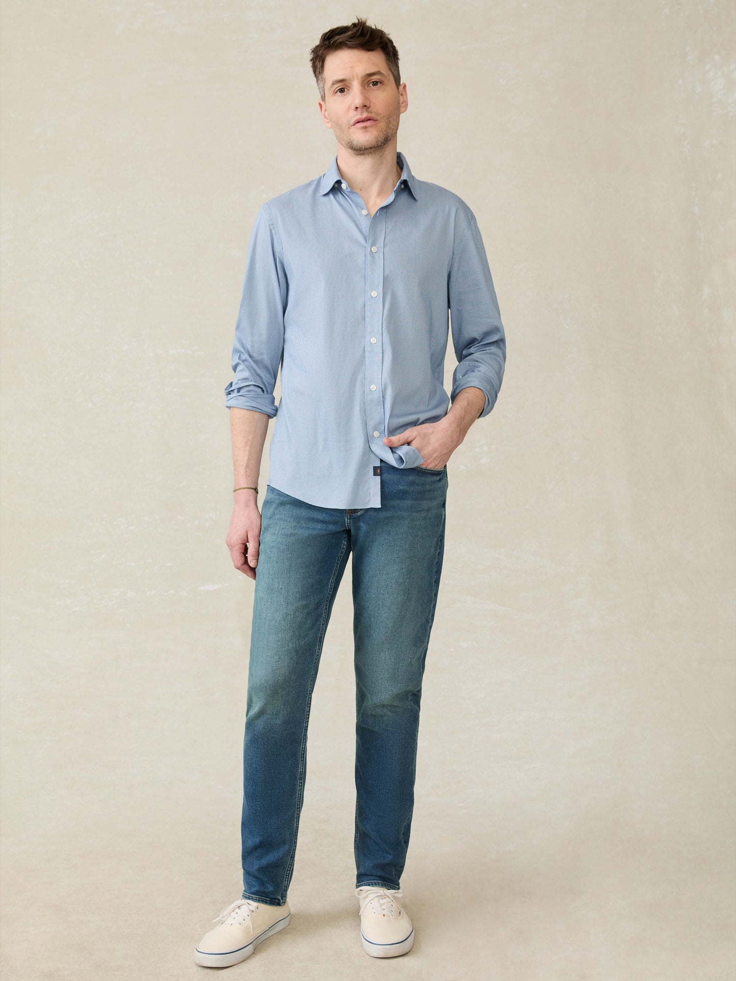 The MovementTM Shirt - Azure Pincheck