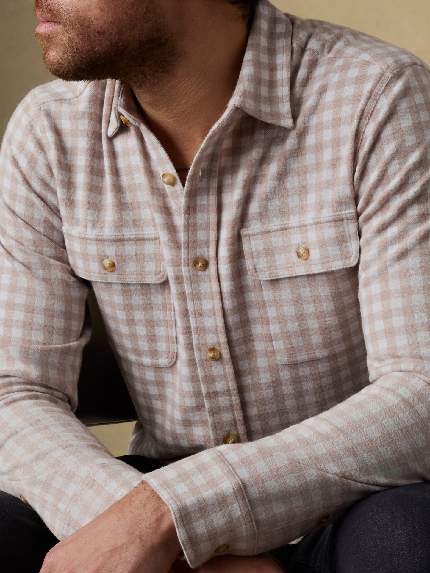 LegendTM Sweater Shirt - Shore Tan Gingham