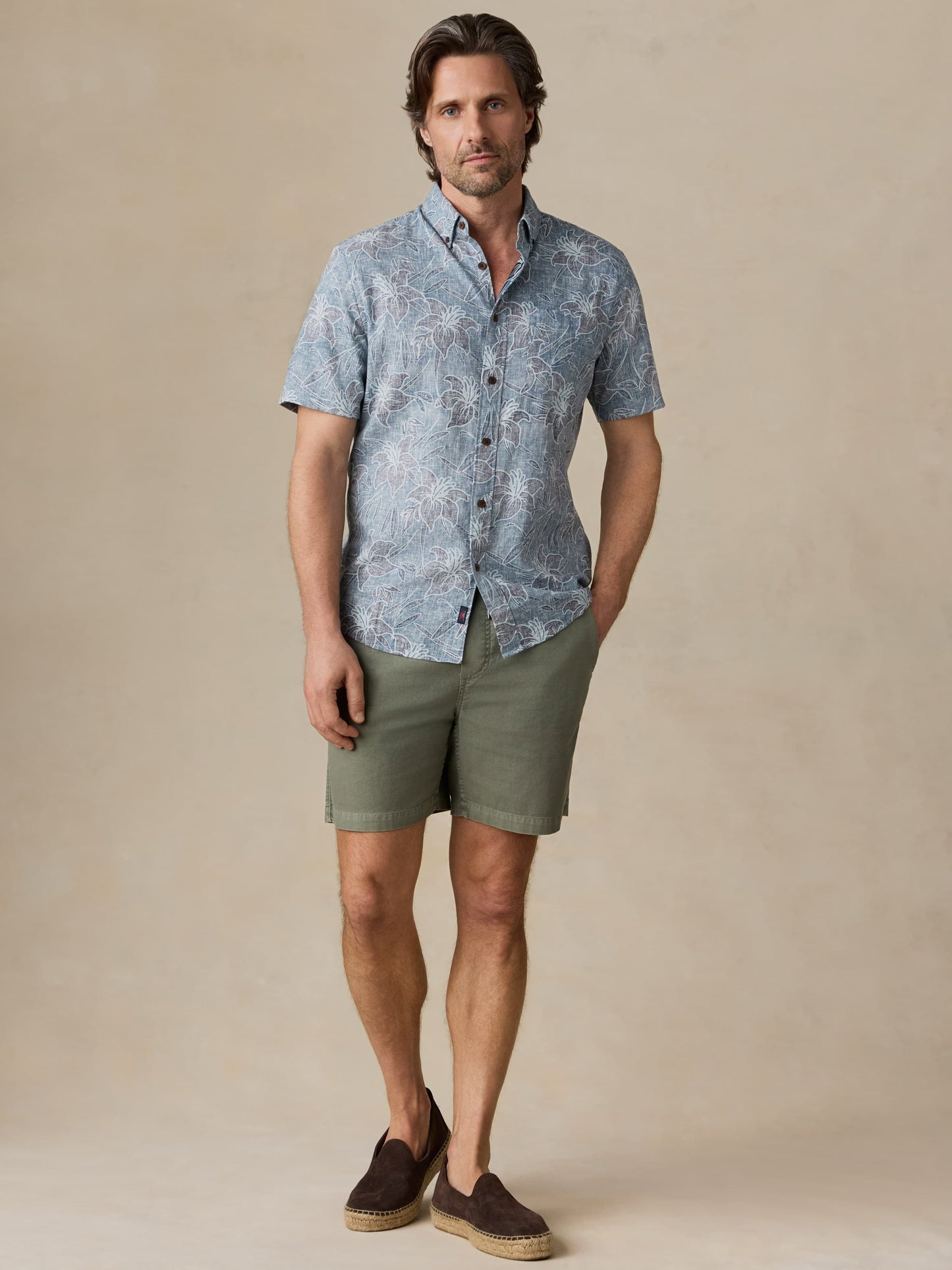 Short-Sleeve Breeze Shirt - Stormy Sea Lotus