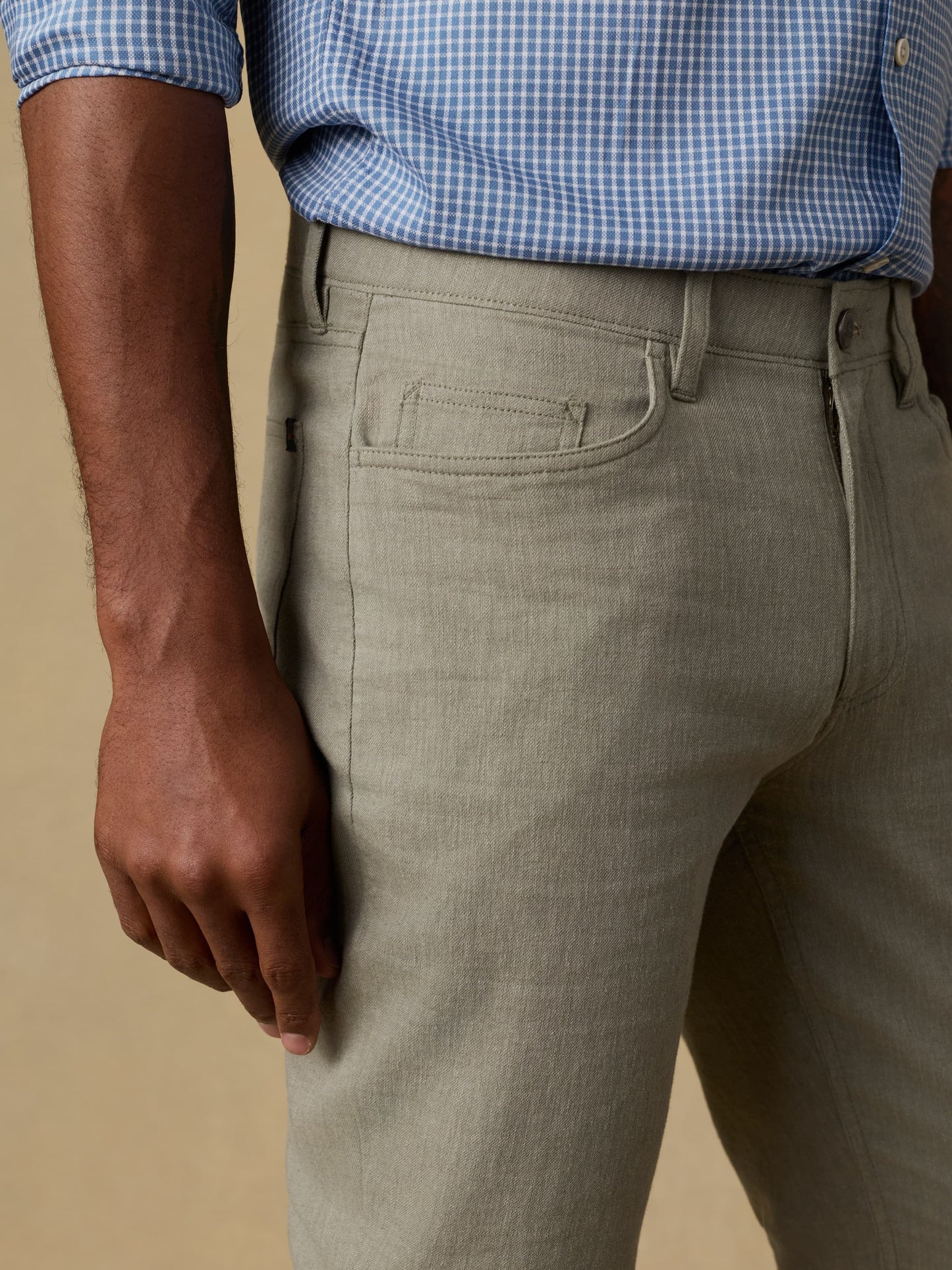 MovementTM Linen 5-Pocket Pant - Sage Cliff