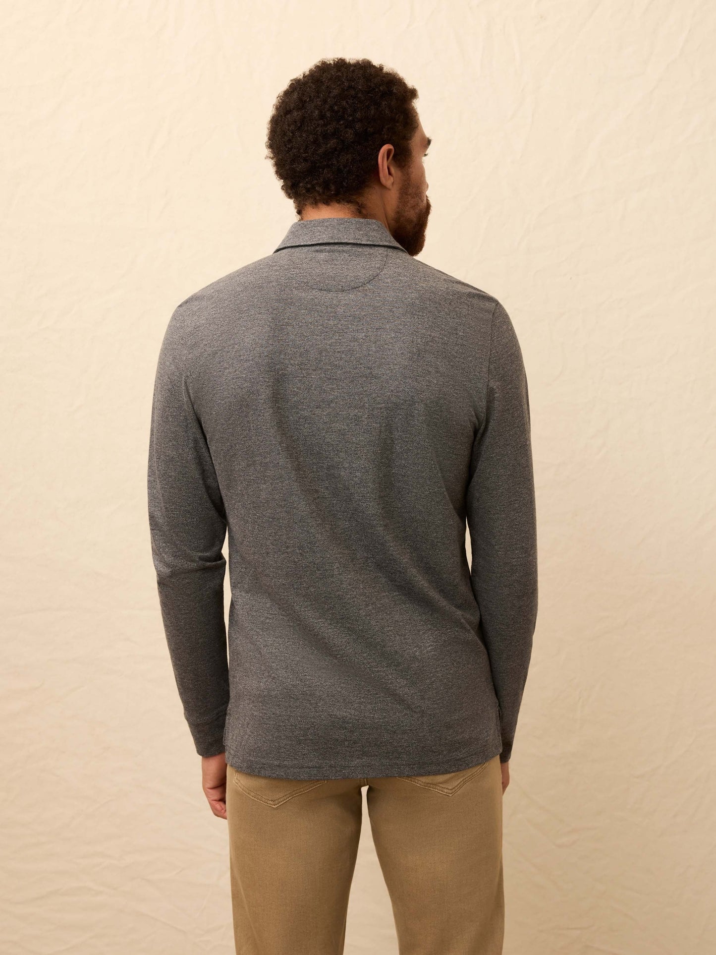 Long-Sleeve MovementTM Pique Polo - Dusty Iron Heather