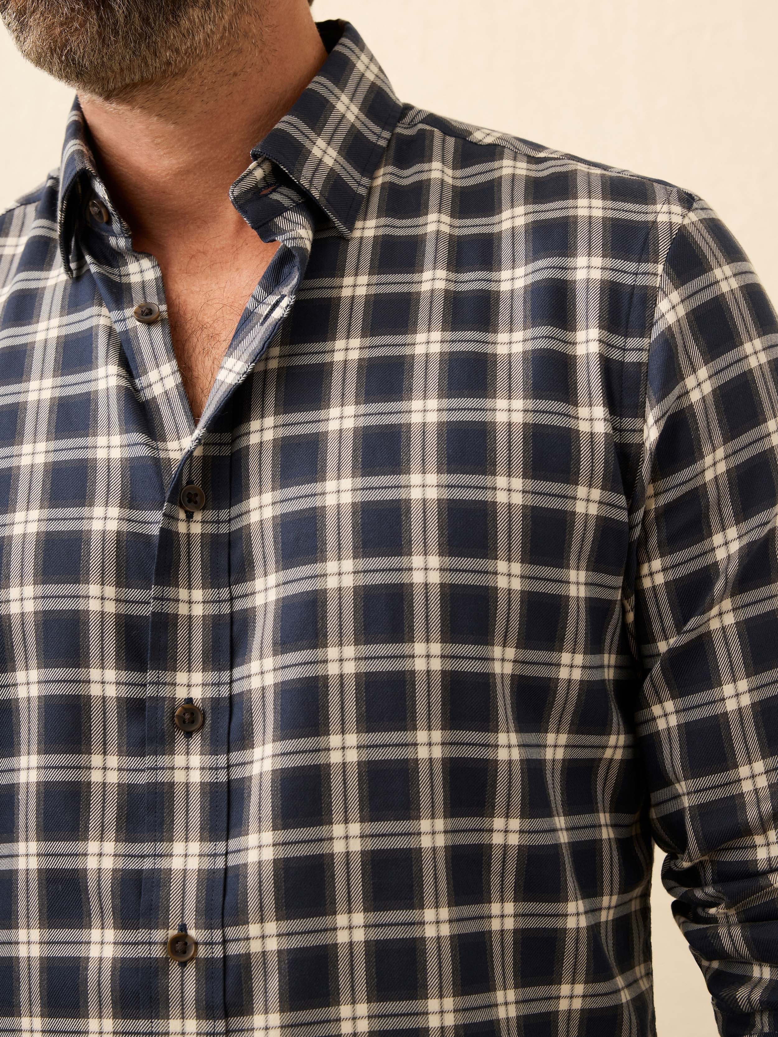 Soft Twill MovementTM Shirt - Navy Smoke Plaid