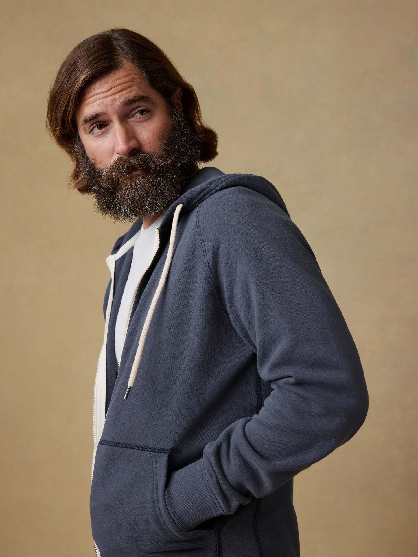High Standard Fleece Zip Hoodie - Blue Nights
