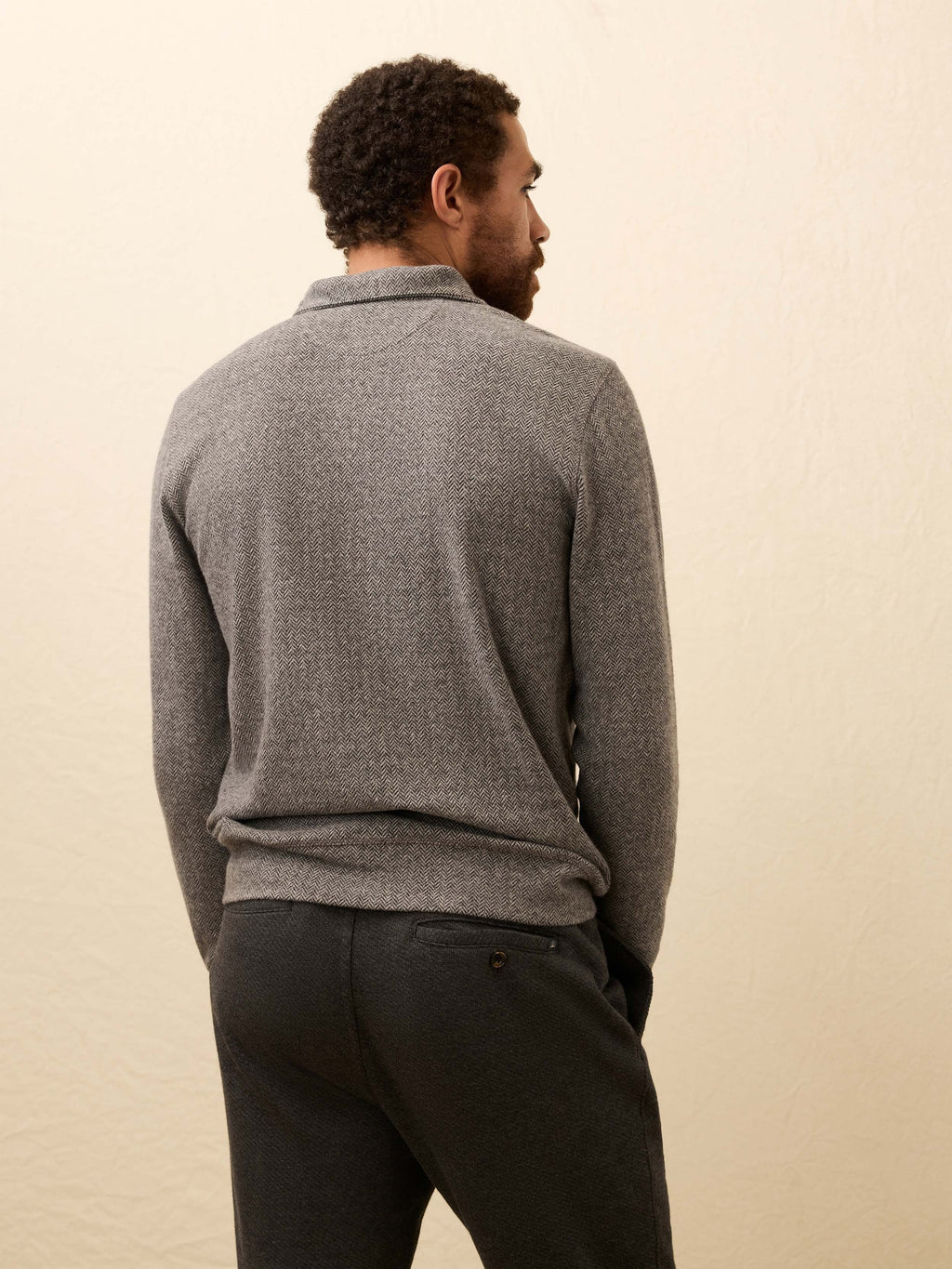 LegendTM Sweater Quarter Zip - Alpine Grey Herringbone