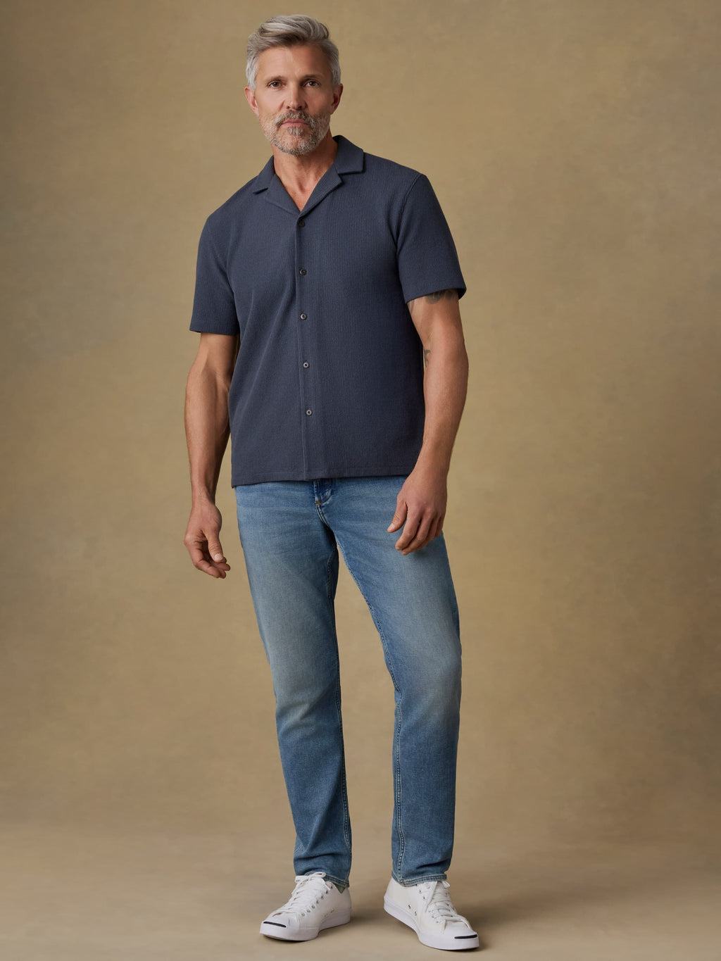 Short-Sleeve Oasis Camp Shirt - Granite Navy