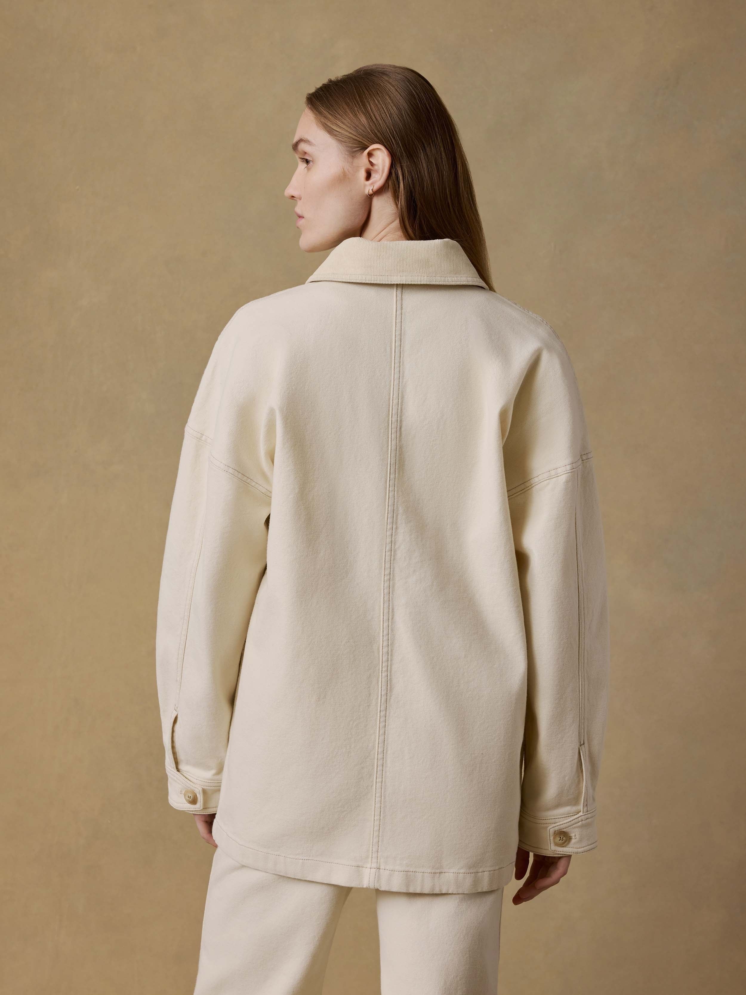 Sunwashed Canvas Chore Jacket - Sea Salt