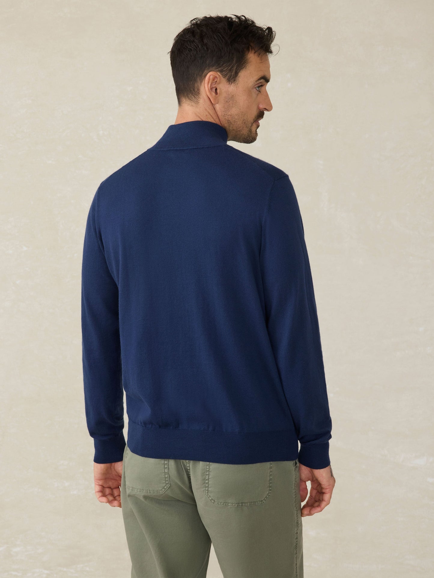 MovementTM Quarter Zip Sweater - Marine Navy Heather