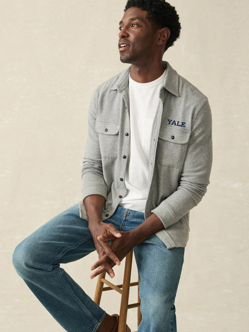 Yale LegendTM Sweater Shirt - Fossil Grey Twill