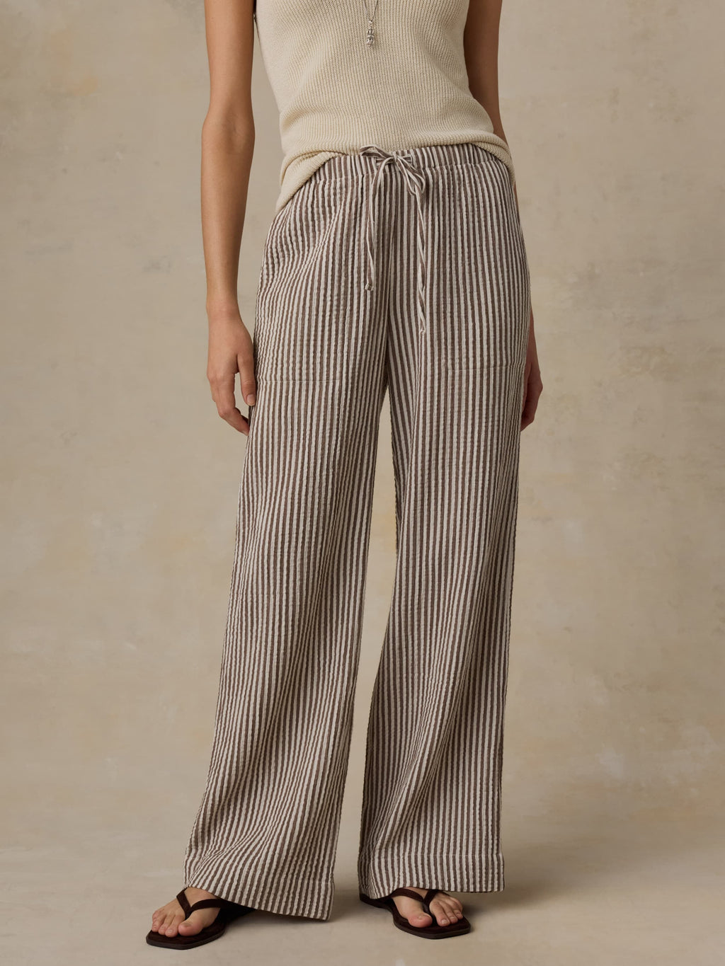 Dune Cotton Gauze Laidback Pant - Mocha Mist