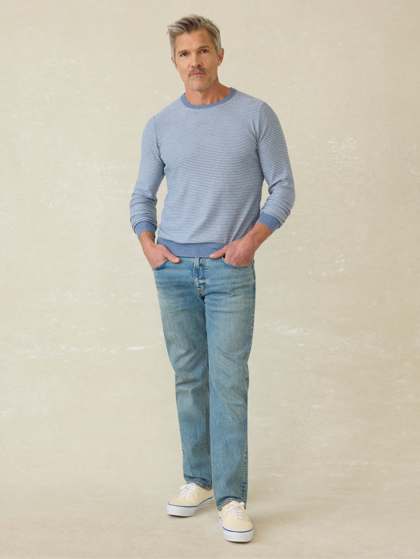 MovementTM Crewneck Sweater - Coastal Shore Stripe