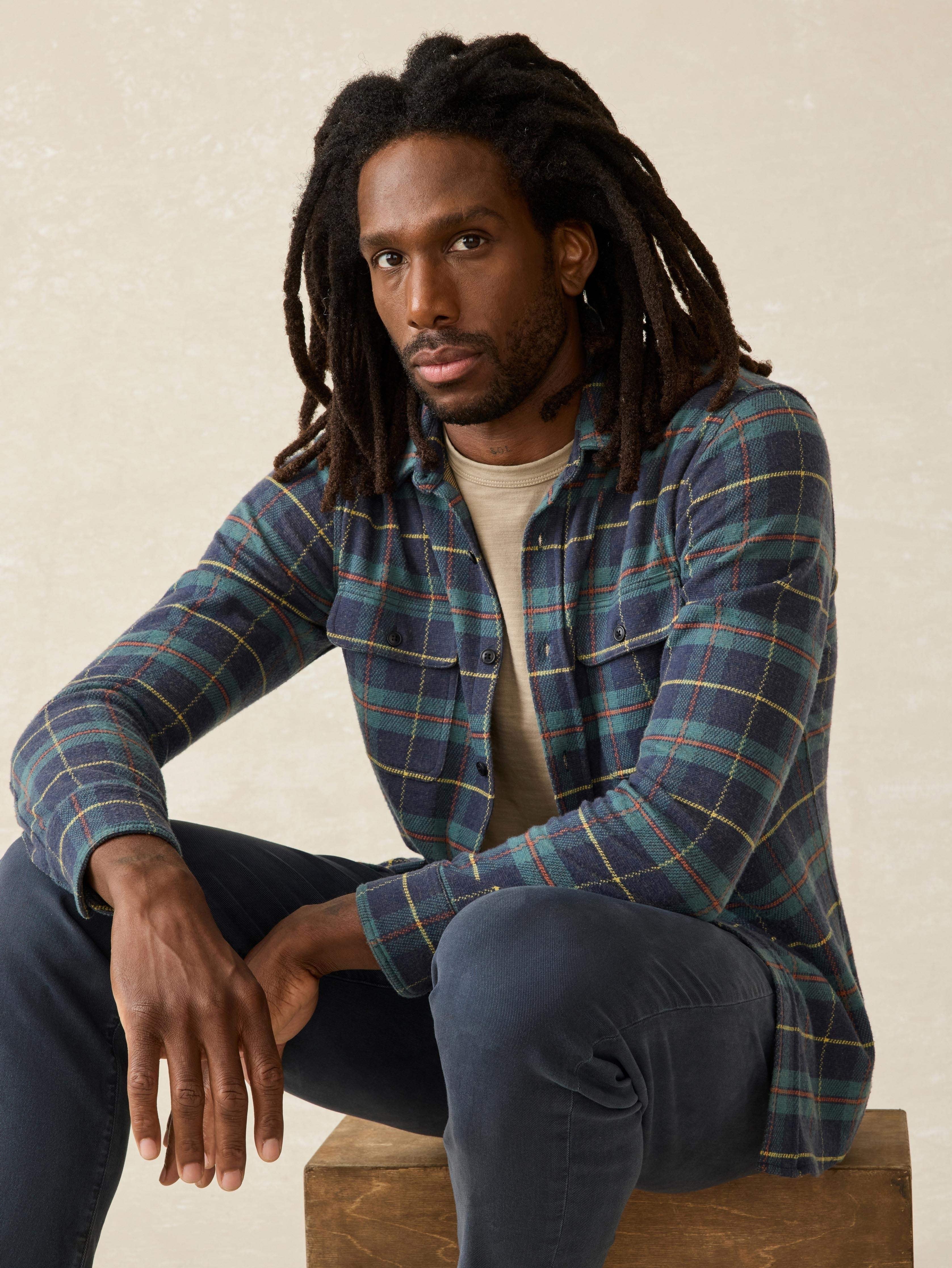 LegendTM Sweater Shirt - Mossy Elm Plaid