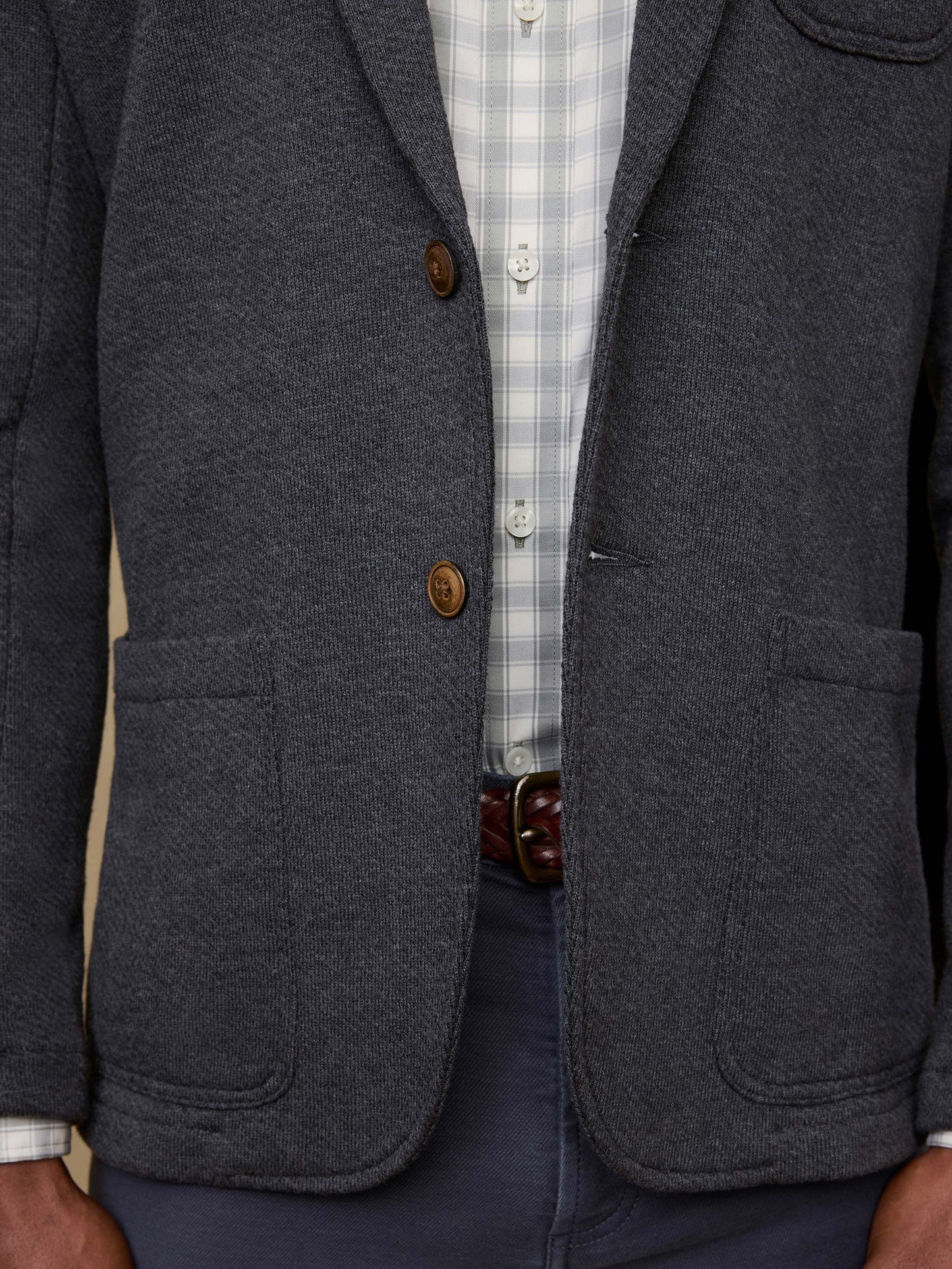 Inlet Knit Blazer - Black Sky Melange