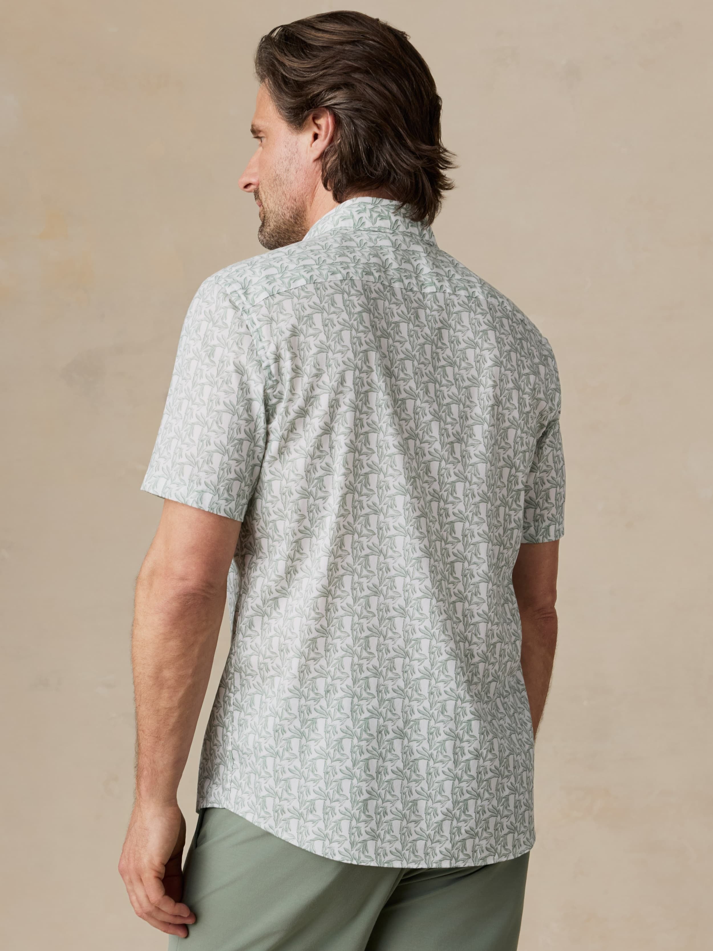 Short-Sleeve MovementTM Monterey Shirt - Aspen Green Leaf