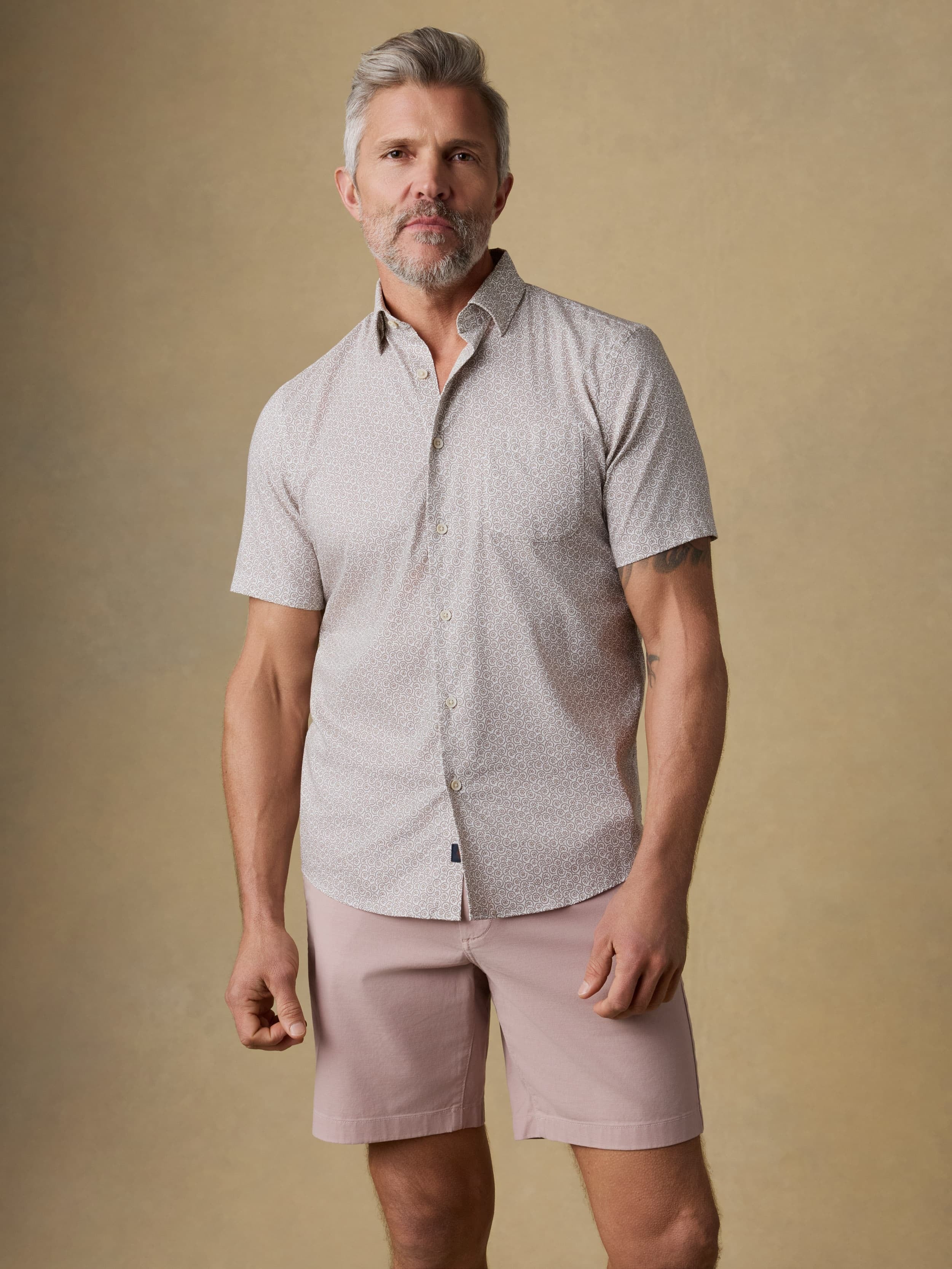 Short-Sleeve MovementTM Monterey Shirt - Wood Sunray Block
