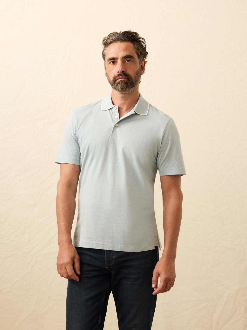 Short-Sleeve MovementTM Pique Polo - Huron Blue Melange