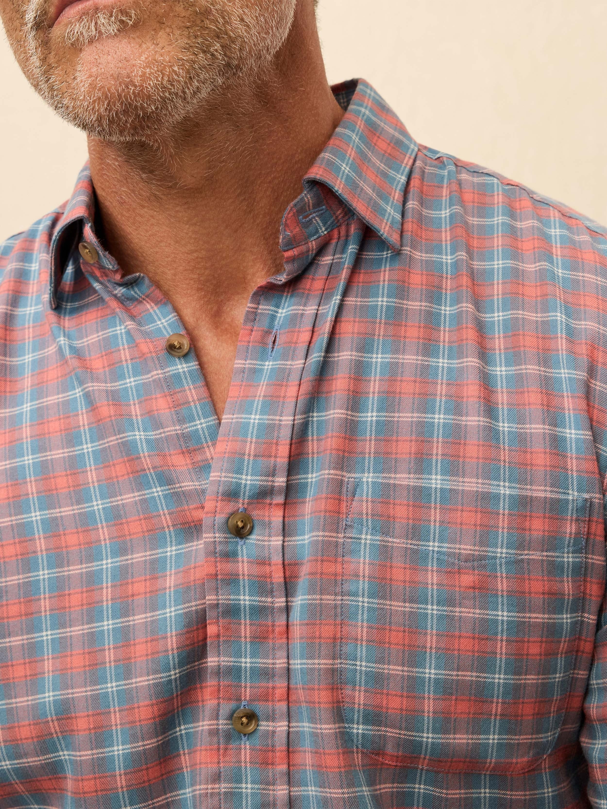 MovementTM Brushed Shirt - Blue Sierra Plaid
