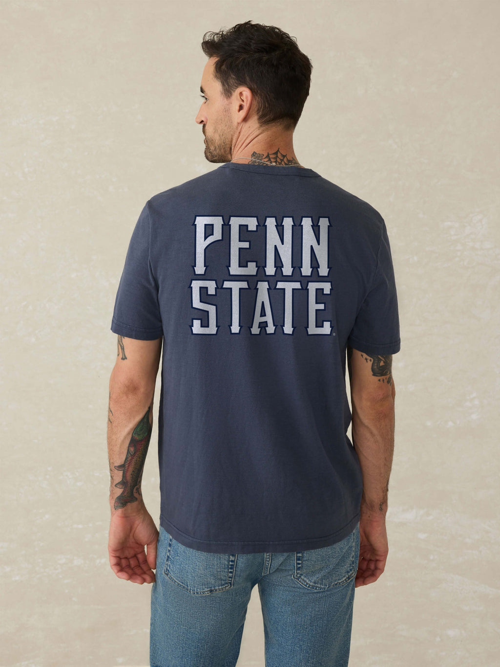 Penn State Sunwashed Pocket Tee - Dune Navy