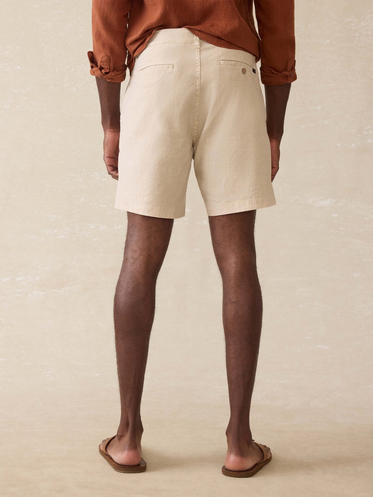 Tradewinds Linen Blend Short - Stone