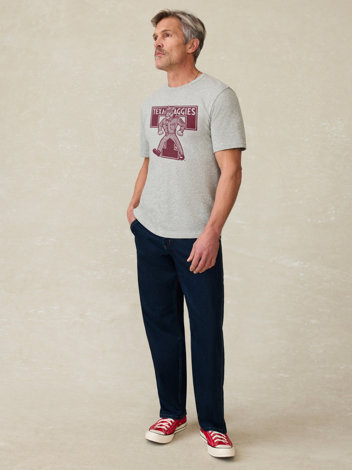 Texas A&M Sunwashed Tee - Granite Heather