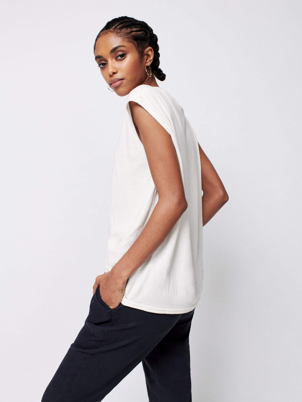 Cloud Muscle Tee - Whisper White