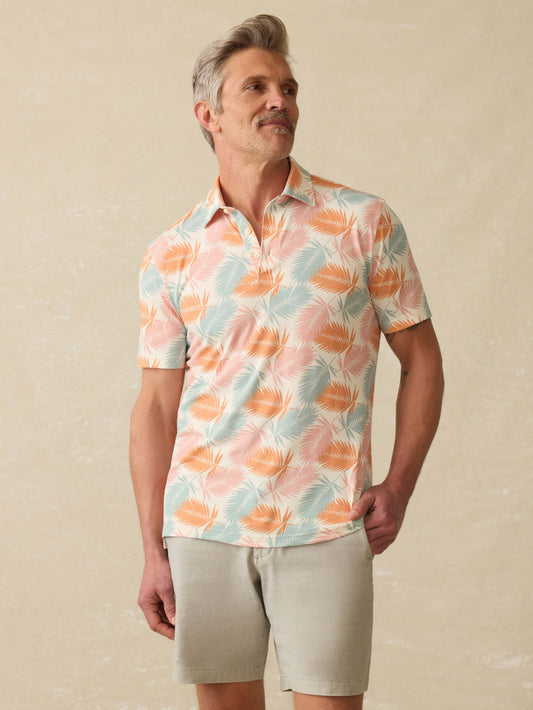 Short-Sleeve MovementTM Pique Polo - Ivory Paradise Palm