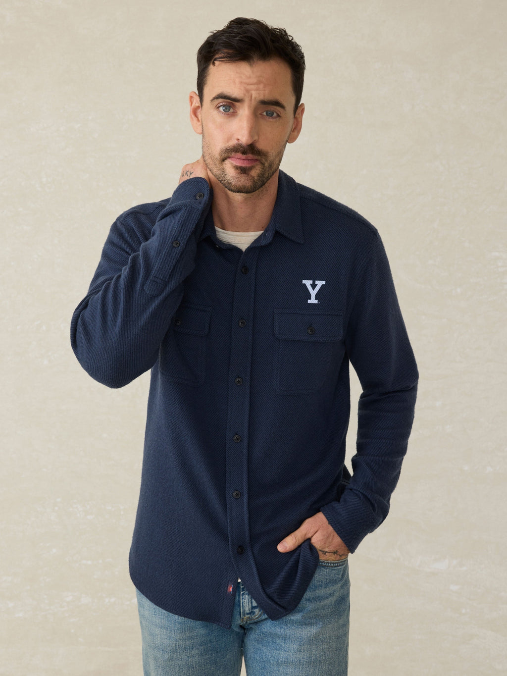 Yale LegendTM Sweater Shirt - Brighton Navy Twill