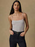Featherweight Freestyle Rib Cami - Egret Stripe