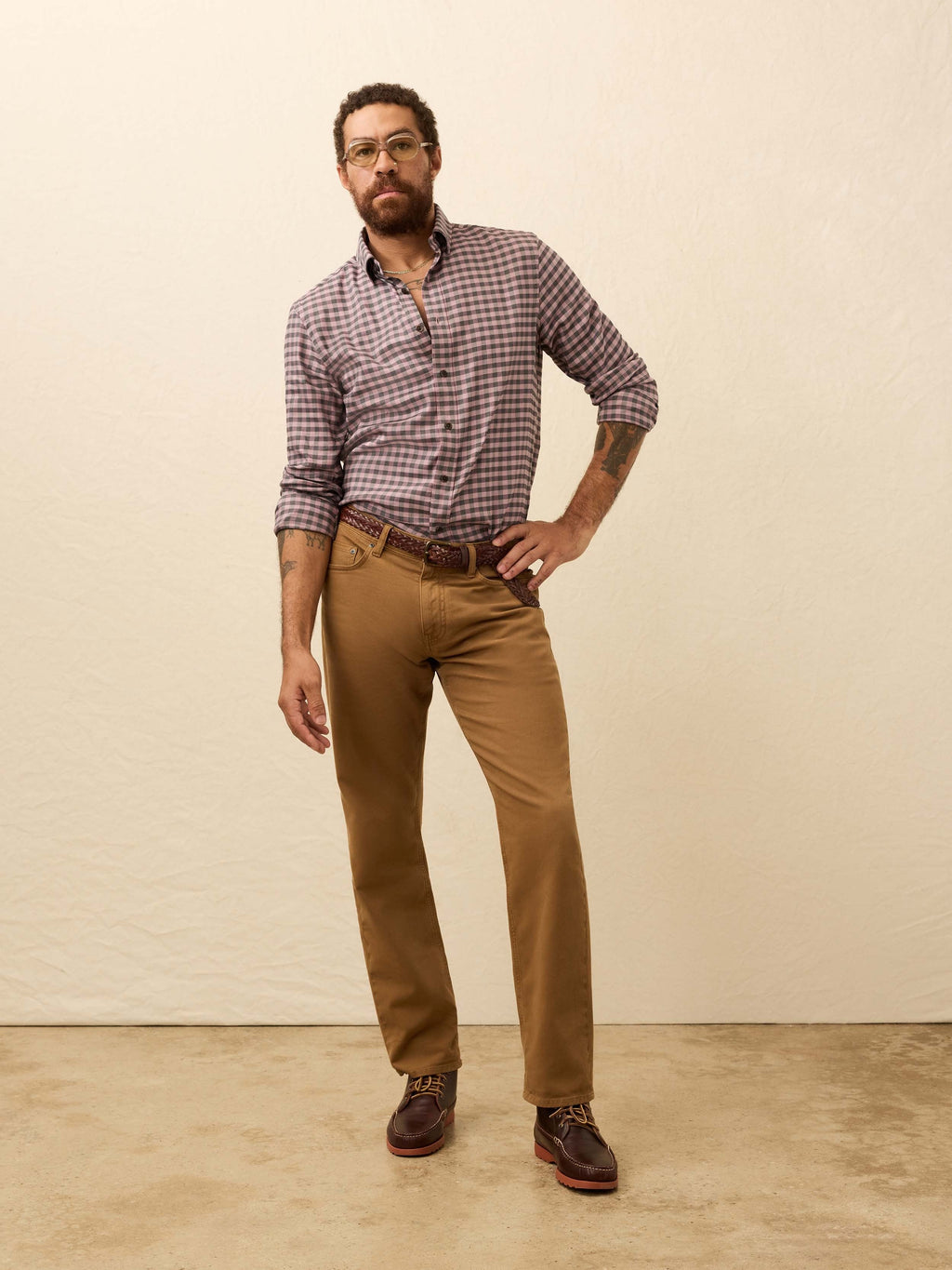 Soft Twill MovementTM Shirt - Charcoal Plum Gingham