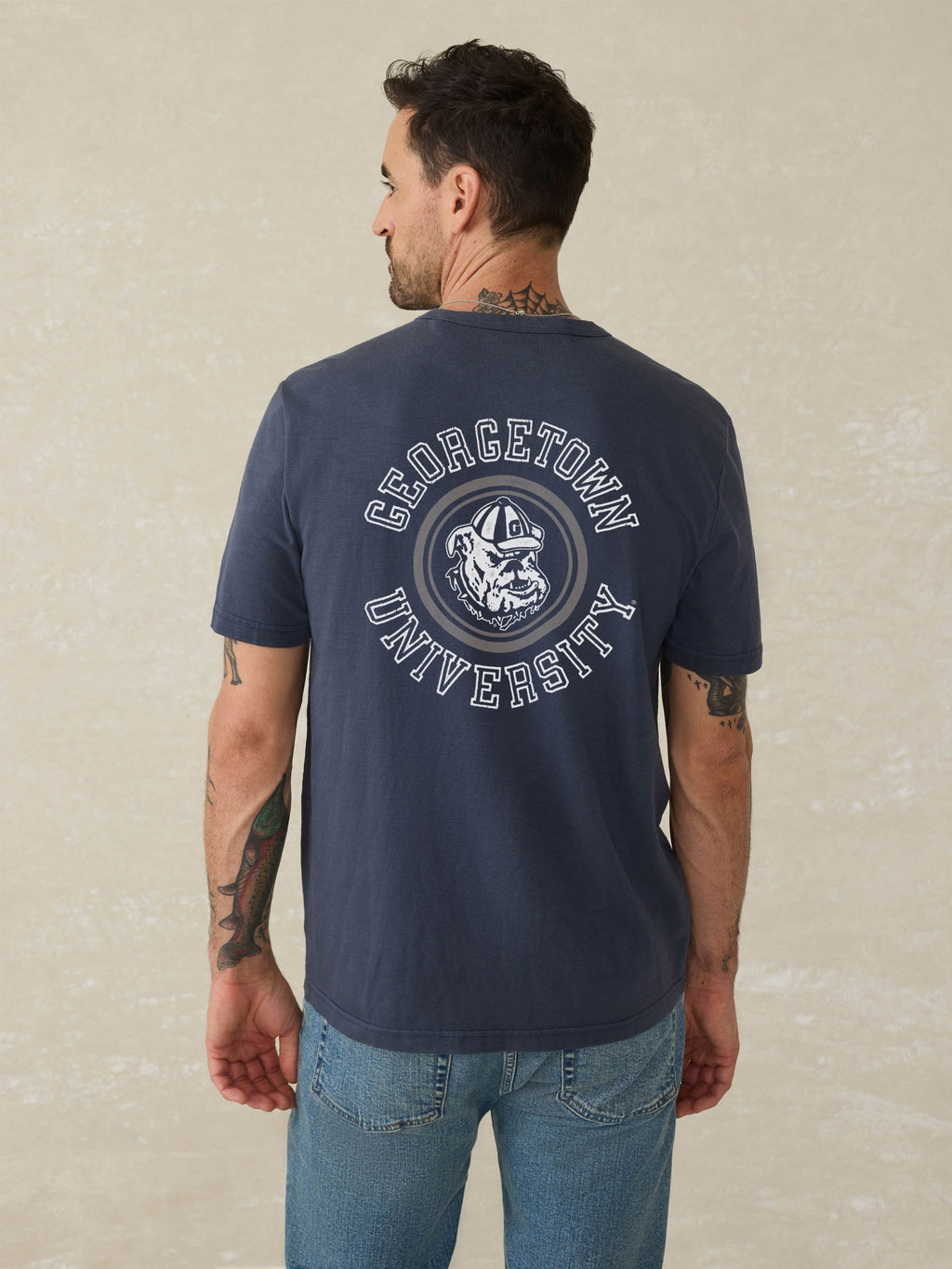 Georgetown Sunwashed Pocket Tee - Dune Navy