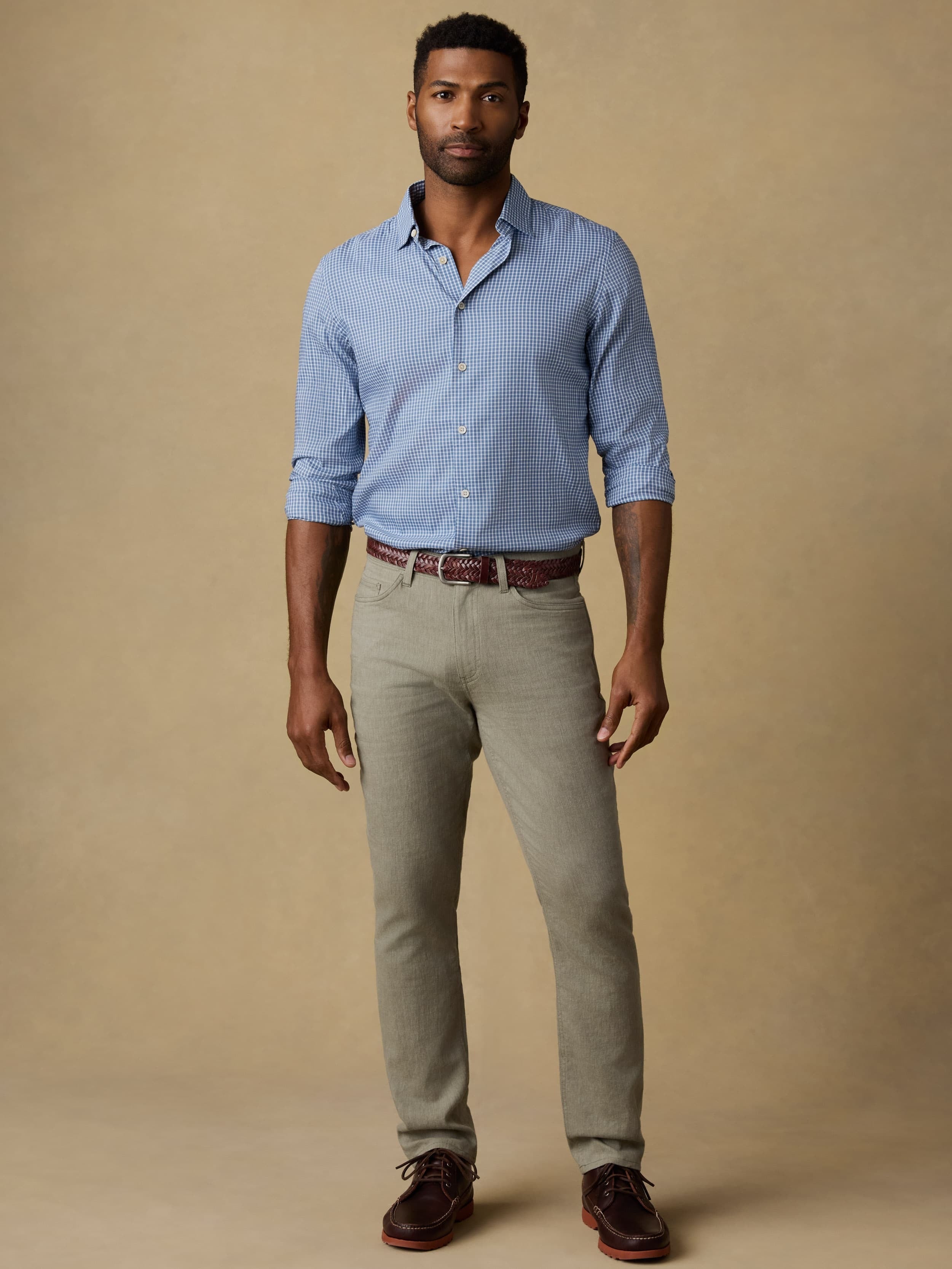 MovementTM Monterey Shirt - White Blue Check