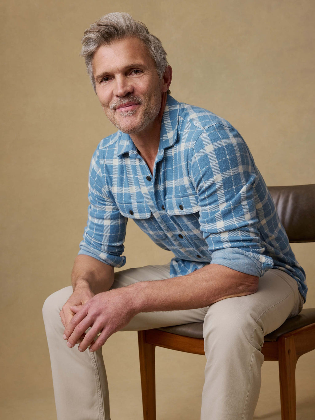 LegendTM Sweater Shirt - Blue Landing Plaid