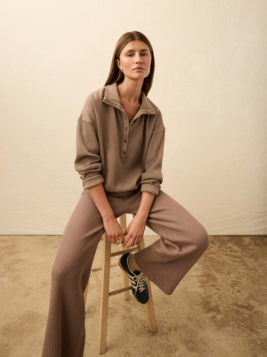 Apres Waffle Henley - Wood Smoke