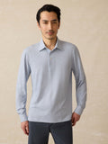 Long-Sleeve MovementTM Polo - Sea Shadow Stripe