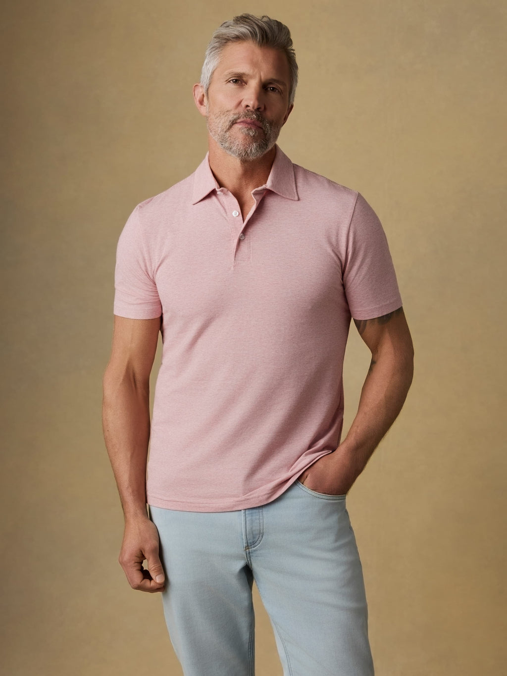 Short-Sleeve MovementTM Polo - Ivory Rose Feeder