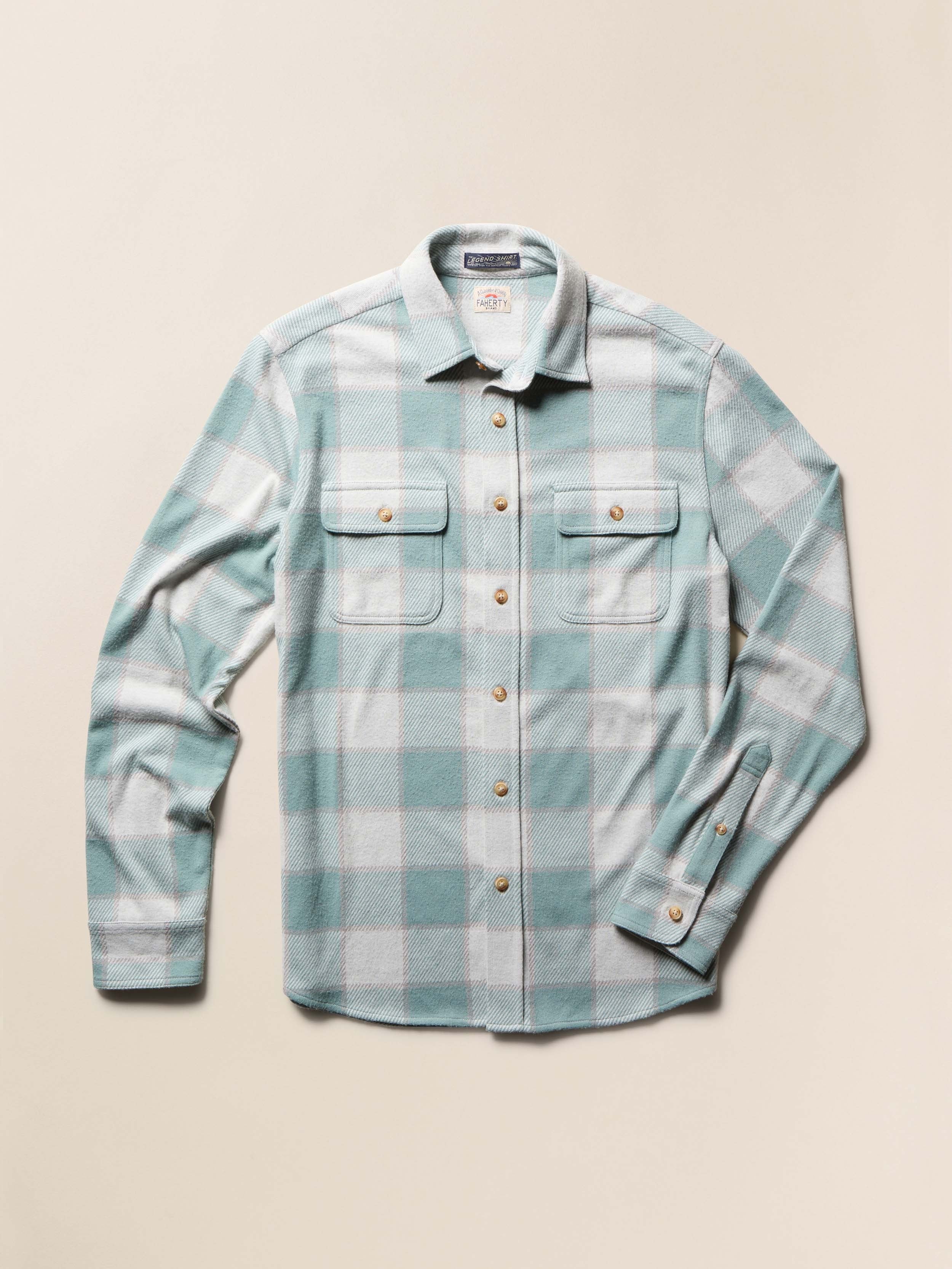 LegendTM Sweater Shirt - Island Sage Plaid