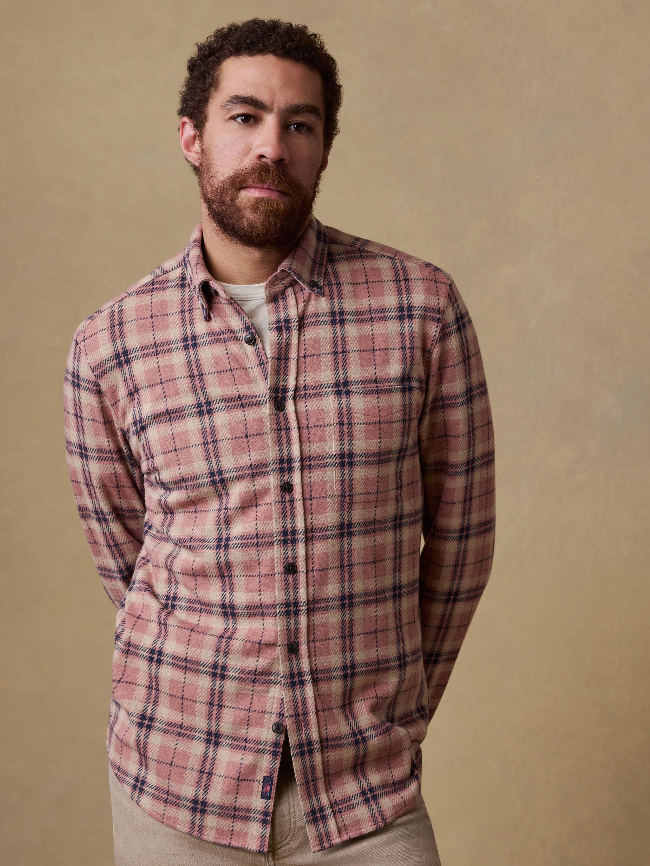 LegendTM Sweater Shirt (Single Pocket) - Sienna Night Plaid