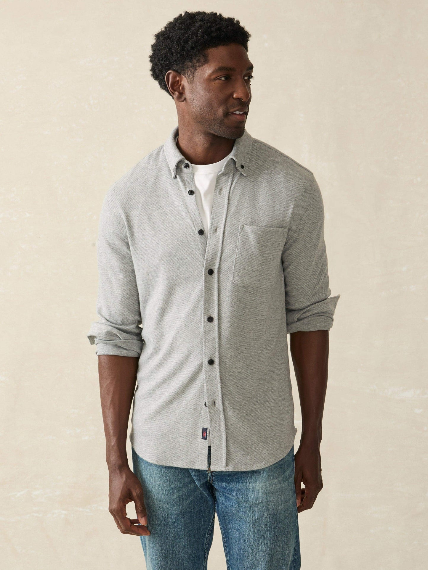 LegendTM Sweater Shirt (Single Pocket) - Fossil Grey Twill
